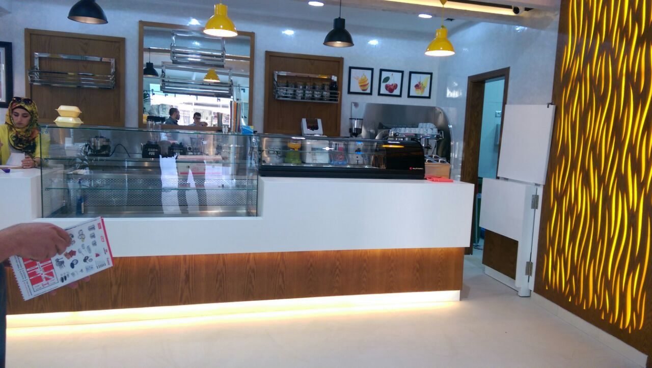 Comptoir café avec éclairage LED